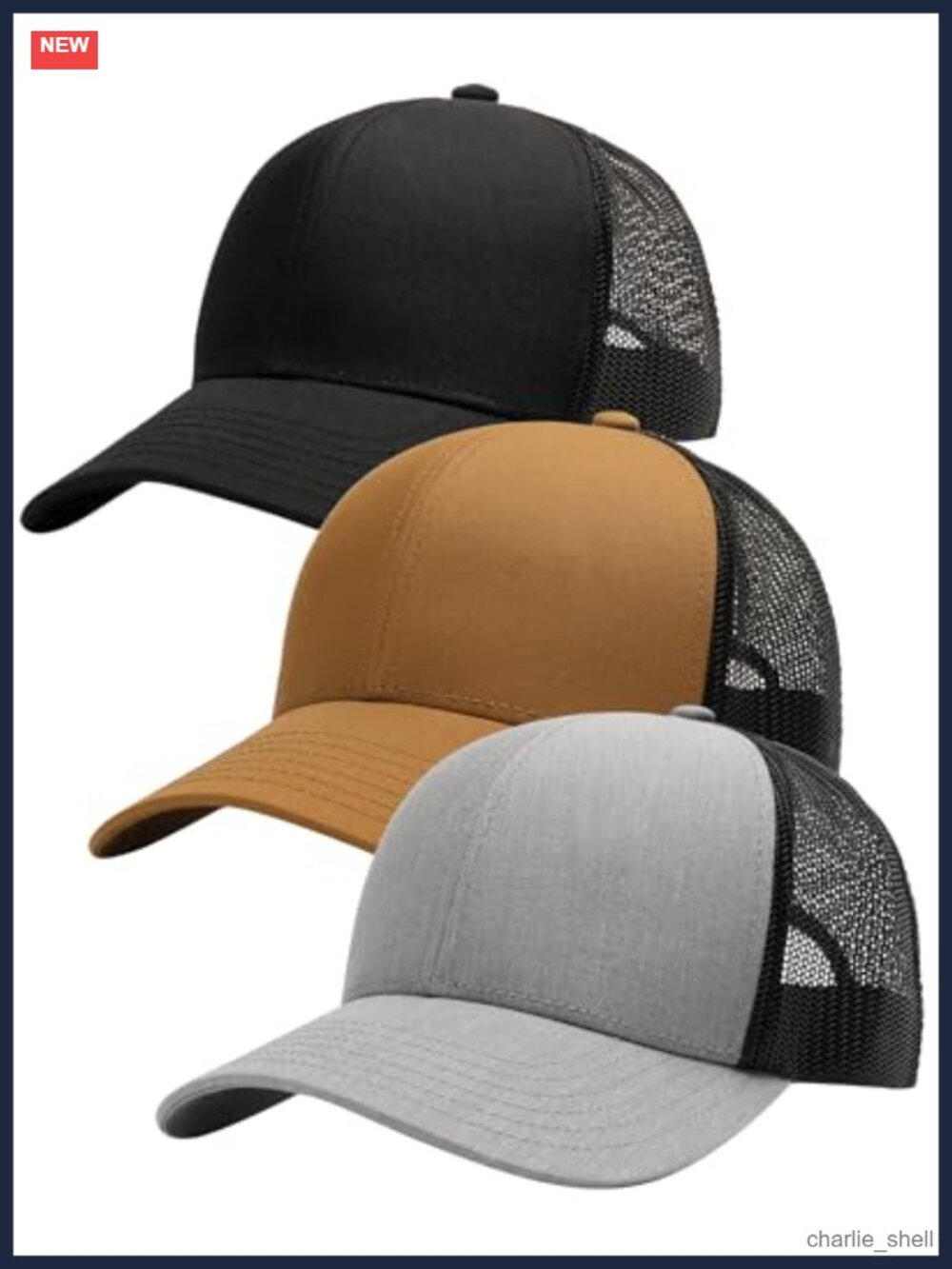 FURTALK Mens Trucker Hat Structured Mesh Baseball Cap Adjustable Classic